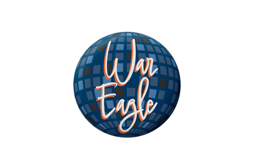 Auburn War Eagle Disco Button