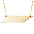 Cute Dainty State of Tennessee Charm Necklace for Women