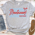 Mountaineers Pinstripe/Bow Mascot Tee