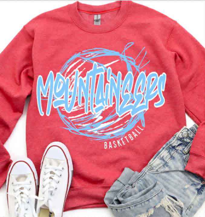 Mountaineers Basketball Scribble Tee