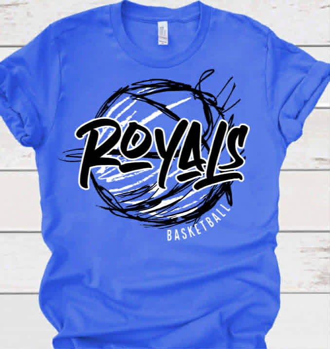 Royals Basketball Scribble Tee