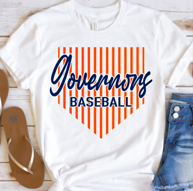 Governors Striped Baseball Tee