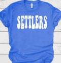 Settlers Distressed Mascot Short Sleeve Tee