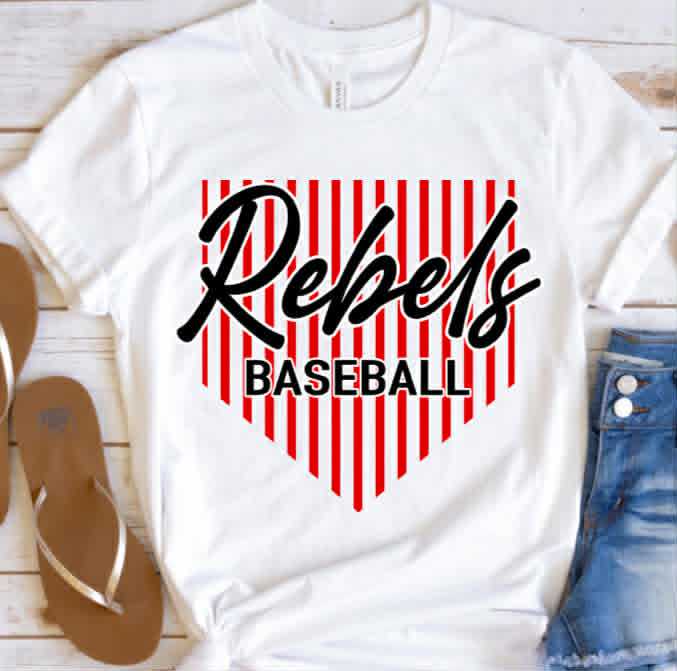 Rebels Striped Baseball