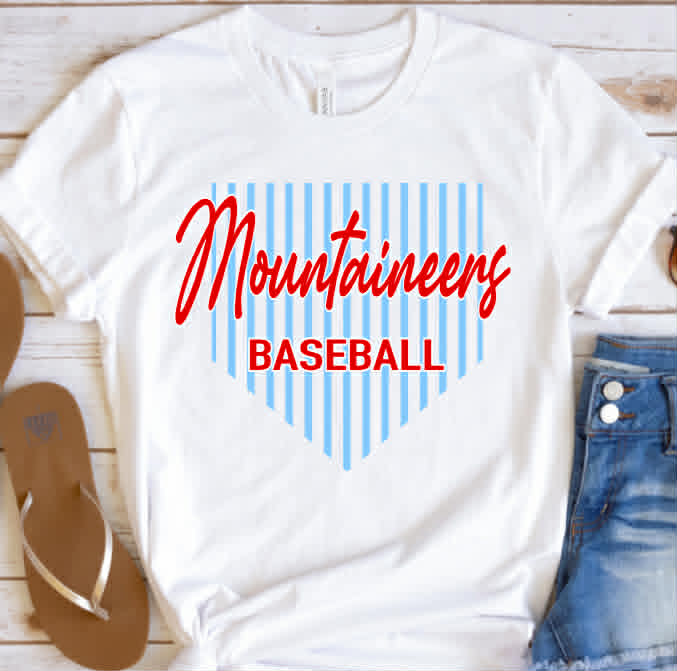Mountaineers Striped Baseball