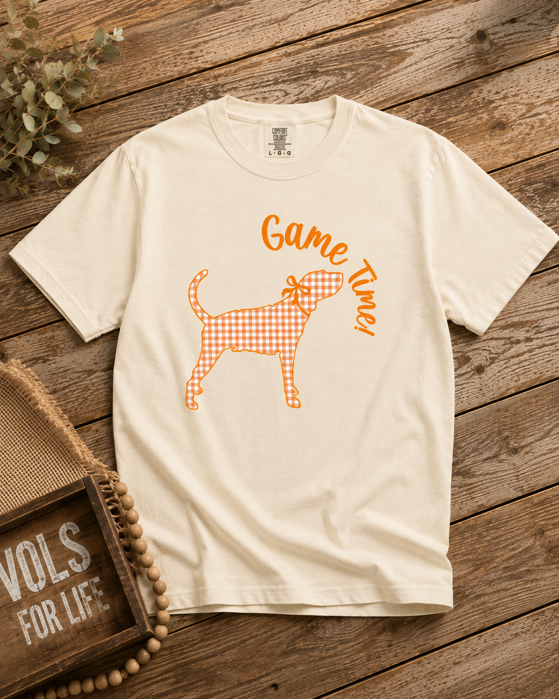 Gingham Game Day Dog- UT