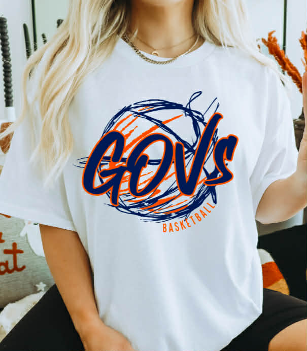 Govs Basketball Scribble Tee