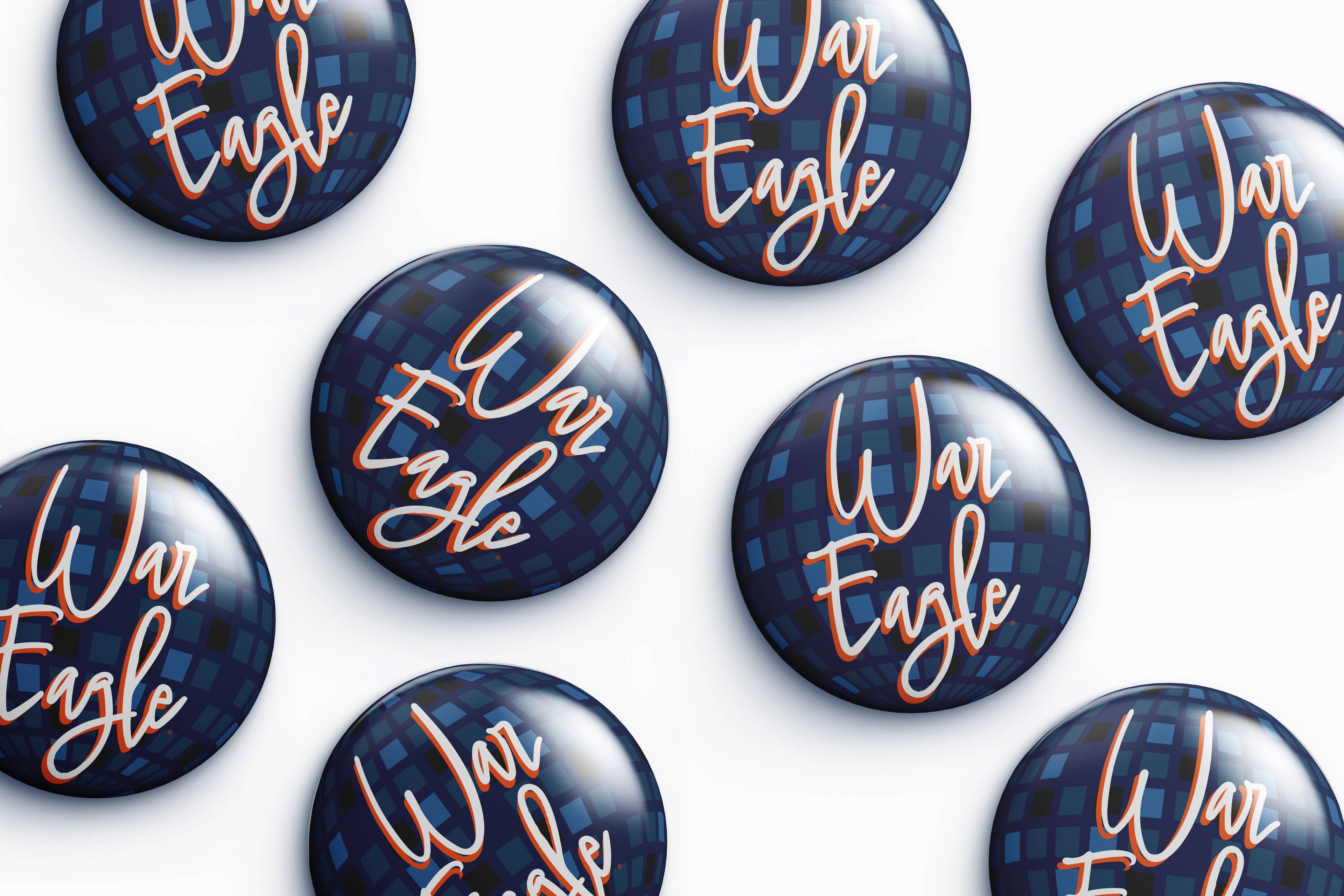 Auburn War Eagle Disco Button