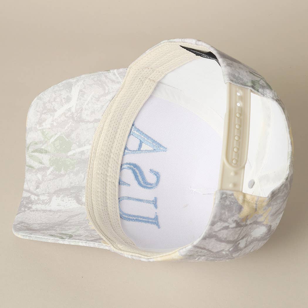 USA Letter Embroidery Camo Print Baseball Cap