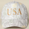 USA Letter Embroidery Camo Print Baseball Cap
